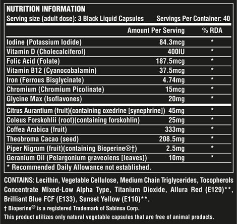 lipo 6 black hers ingredients